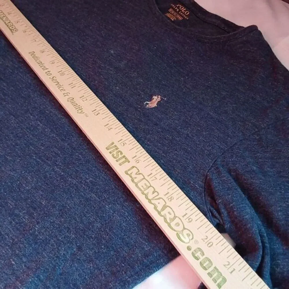 Polo Ralph Lauren Men's‎ Medium Heather Blue Long-Sleeve Tee T-Shirt 175/96A RL